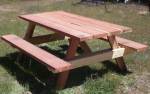 Picnic Table, Redwood and Cedar Table, Custom Outdoor Table, Gifts, Outdoor Furniture